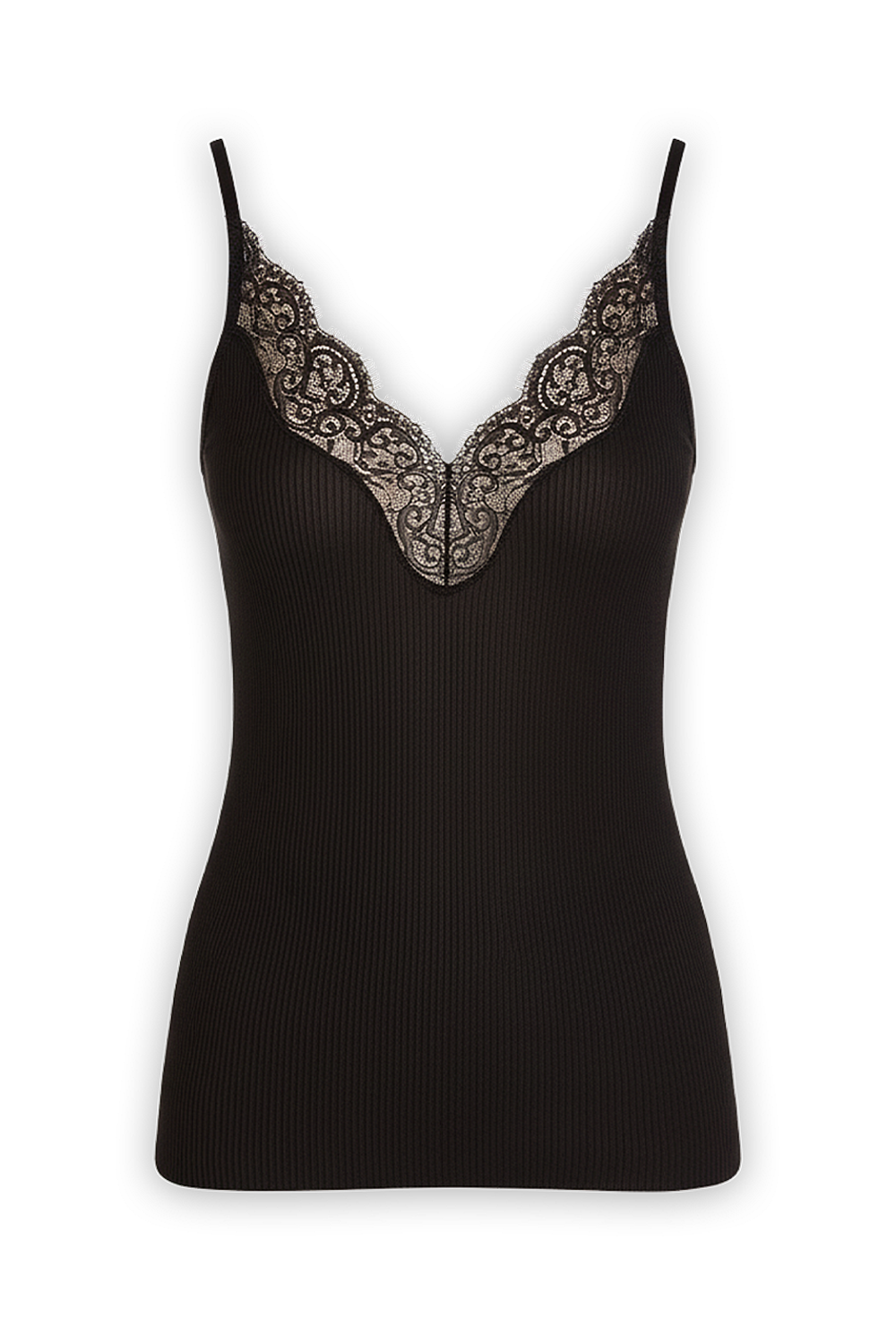 תמונה קידמית של גופיית תחרה